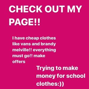 Plz go check out my page!! and make some offers!!